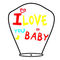 Небесный Фонарик "I Love You, Baby" White