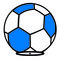 Небесный Фонарик "Средний футбольный" Blue&White