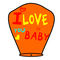 Небесный Фонарик "I Love You, Baby" Orange