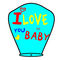 Небесный Фонарик "I Love You, Baby" Sky Blue
